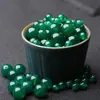 Direto da Fábrica Mineral Cru Natural Ágata Verde Contas Soltas Acessórios para Joias DIY Joias Artesanais de Contas de Ágata Atacado