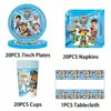 Decoración de Fiesta Temática del Equipo Wangwang Equipo Perro Cumpleaños Infantil Vaso de Papel Plato de Papel Servilleta de Papel Mantel Globo Vajilla