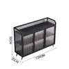 Aparador de Lujo Ligero, Gabinete Moderno Minimalista de Hierro y Vidrio, Barra de Cocina, Estante de Almacenamiento para Apartamentos Pequeños y Medianos