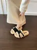 Pantuflas Peludas de Terciopelo Grueso Estilo Coreano para Mujer, Para Usar en Exteriores, Nuevo Estilo 2026, Otoño/Invierno, Sin Cordones, Pantuflas de Algodón Birkenstock para Personas Perezosas Retro