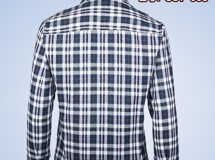 男格子衬衣详情图3