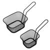 Cesta de comida de acero inoxidable de ojos grandes, cesta para snacks, postre, cesta para freír, cesta para pollo frito, papas fritas, filtro de aceite, cesta para alimentos