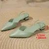 Sandalias destalonadas, Zapatos de vestir retro franceses, Zapatos Mary Jane, Zapatos de tacón grueso con punta para mujer, Elegantes tacones altos