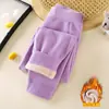 Pantalones Gruesos Cálidos Nuevos de Forro Polar para Niños para Invierno, Ropa Interior Base para Niños y Niñas Uniforme Escolar Empalme Mágico sin Costuras Pantalones para Niños