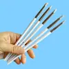 Pluma para Manicura Transfronteriza Pluma de Presión de Silicona Set de 5 Piezas Varilla Rosa Punto de Perla Barra de Presión con Relieve Herramienta de Manicura