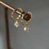 Aretes de Bola Brillante para Mujer Simples Elegantes Diseño Nicho Argolla para Oreja Zircón Lujo Ligero Sentido Avanzado Hebilla para Oreja Aretes para Hueso de la Oreja