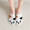 Calcetines de Garra de Gato de Dibujos Animados Estilo Coreano Calcetines Invisibles de Boca Baja Calcetines Cortos Nuevos de Primavera y Verano Calcetines Invisibles con Talón Dispensador Calcetines Tipo Barco para Mujer
