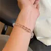 Pulsera de Ruth Estilo Chino Atrae Fortuna y Bendiciones Marca Pulsera Transparente como el Hielo Simple y Versátil Piedra Emocional