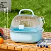 Escondite Transparente Jaula para Hámster Super Transpirable Jaula Portátil para Hámster Dorado Espacio Amplio Terrario para Hámster Suministros para Mascotas Pequeñas