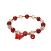 Nuevo Pulsera de Cristal Imitación Super Hada, Cuentas Explosión Coloridas, Joyería de Mariposa, Versátil Dulce Flor Pulsera de Vidrio al por Mayor