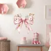 Adesivos de Festival de Borboleta Rosa para Decoração de Parede ao Lado da Cama de Quarto de Meninas Papel de Parede Adesivos de Parede Autoadesivos Quentes para Crianças Atacado