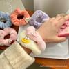 Muñeca fea estilo coreano Monstruo de Ojos Grandes peluche anillo para el pelo de intestino grueso anillo para el pelo peludo grueso ensanchado accesorios para el pelo de corazón de chica dulce