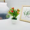 Jardinería Simulada 7 Orquídeas Pequeñas en Maceta Sesión de Fotos Plantas Verdes Flores Artificiales Accesorios Decoración de Sala de Estar Flor Artificial Bonsái