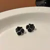 Pendientes de Plata de Ley S925 con Flor de Camelia Roja, Modelo Nuevo para Otoño e Invierno 2025, Perfectos para el Año Nuevo, Pendientes Extremadamente Hermosos