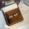 Th0305 S999 Aguja de Plata Exquisito Único Clip para Oreja de Mariposa Diseño de Nicho Estilo Coreano Estilo Ins Pendientes de Zirconia