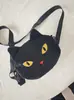 Bolso Cruzado de Peluche Gato Negro Lindo Bolso de Hombro de Gato Gran Capacidad Bolso para Teléfono Mujeres Estudiantes Salida Diaria Bolso Pequeño