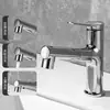 Lavabo nórdico de aluminio con cobre chapado en oro, lavabo cuadrado de un solo agujero y grifo de agua fría y caliente chapado en gunmetal.