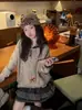 Roupas Infantis Zhilai 26 Nova Coleção Outono/Inverno: Cardigan Suéter com Gola com Zíper Retro com Bordado Fair Isle para Meninas