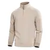 [Lã de Ovelha] Suéter Masculino Meio Zíper Gola Alta Outono e Inverno Plus Veludo Espessado Quente Top de Lã Camisa de Base