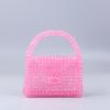 Bolso de Mano Corazón Chica Curry Rosa Acrílico Transfronterizo Moda Personalizada Elegante Elegante Hecho a Mano diy Bolso Tejido