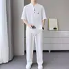 Traje de Dos Piezas de Lujo de Alta Calidad Estilo Chino para Hombre Verano 2026 Ropa Casual Retro para Hombres