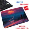 Alfombrilla de mesa de dibujos animados simple de gran tamaño estilo fantasía pintada a mano creativa alfombrilla para computadora borde de bloqueo hermosa fresca alfombrilla de ratón para e-sports