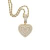 Nuevo colgante de circonita en forma de corazón de comercio exterior de AliExpress, tendencia de moda europea y americana, joyería de circonita con incrustaciones para mujer, venta directa de fábrica