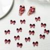 Nova japonesa gravata borboleta unhas jóias luminosas dois- cor gradiente arco arco jóias de unhas todos- combinar decoração de unhas