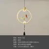 Luminária de Entrada Estética Cor de Noz Transfronteiriça com Proteção para os Olhos, Luminária Pendente Vintage Estilo Song para Sala de Chá, Luminária de Cabeceira para Pousada Novo Estilo Chinês