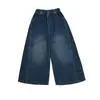 Falda pantalón vaquera para niña Otoño Nuevo Estilo 2026 Pantalones de pierna ancha retro elegantes nuevos Pantalones largos hasta el suelo para niña Jeans