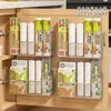 Estante de Almacenamiento de Película Fresca para Puerta de Gabinete de Cocina Caja de Almacenamiento Montada en la Pared Dentro de la Puerta del Gabinete Estante Multifuncional para Condimentos