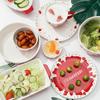 Envío Gratis Tendencia Plato para Pasta de 8.5 pulgadas Plato de Cerámica Japonés Uso en Casa Estilo Ins Plato para Ensalada en Relieve Plato Lindo para Platos
