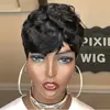 Pixie Wigs AliExpress Peluca Caliente Cabello de Mujer Peluca Europea y Americana Cabello Corto Rizado Seda de Alta Temperatura Fibra Química Peluca