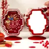 Set de Espejo Rojo de Boda para la Novia, Dote para la Novia, Celebración de Boda, Espejo de Maquillaje, Preparación de Boda, Colección de Artículos para Boda