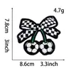 Novo Conjunto de Patches Esportivos de Tecido com Bordado de Lantejoulas, Patch de Xadrez Coração Mama Laço