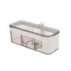 Tanque de condimentos combinado multifuncional cuatro en uno con tapa, sal de escritorio de cocina, glutamato monosódico, compartimento integrado, caja de condimentos a prueba de polvo