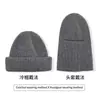 Gorro de Inverno para Homens, Balaclava, Gorro Tricotado de Lã Engrossado, Proteção de Cabeça à Prova de Frio, Máscara Facial, Gorro Quente