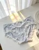 Calcinhas Rendadas Picantes com Estampa de Leopardo e Bolinhas, Pretas e Brancas Vazadas de Cintura Alta Finas para Mulheres