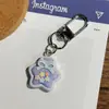 Llavero de Luna y Estrella Láser Colorido Colgante de Botella de los Deseos Color Caramelo Galvanizado Mariposa Fresa Accesorios para Estudiantes