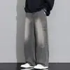 Jeans de Estilo Nuevo 2026 de Lyocell Tencel Transpirables Estilo Retro Americano para Hombre, Pantalones Largos Anchos Holgados con Caída, Pantalones Casuales