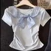 2026 Verano Nueva Moda Linda Camiseta de Manga Corta Dulce Encaje Patchwork Falda de Pastel Conjunto de Dos Piezas