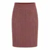 Saia de tricô cintura alta com fenda em estoque transfronteiriça para mulheres, vestido de tricô slim fit outono e inverno, saia de tricô cor sólida