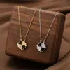 Comercio Exterior de Amazon Venta Caliente Collar de Acero de Titanio Temperamento Femenino Circonita Microincrustada Personalidad Cadena para Clavícula de Alto Sentido Colección Joyería