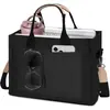Bolsa de Mão Feminina em Lona com Bolso para Notebook Trabalho Praia Academia Bolsa Transversal Bolsa Diária