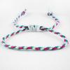 Pulseira colorida simples pequena fresca tecida à mão trançada pulseira de algodão pulseira geométrica europeia e americana