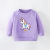 Suministro Transfronterizo 25 Años Sudadera de Otoño para Niños Estampado de Unicornio de Dibujos Animados Cuello Redondo Sudadera de Manga Larga para Niñas Ropa para Niños