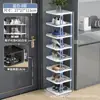 Zapatero Simple Entrada de Puerta Hogar Dormitorio Almacenamiento Multicapa Artefacto Ahorro de Espacio Pequeño Estrecho Mini Hueco Alquiler Zapatero