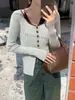 Cardigan de tricô falso de duas peças com decote V profundo e gola halter, puro desejo, para mulheres, outono, estilo coreano vintage, ajustado, elegante, top de garota popular