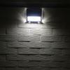 Lámpara solar para escalera, para exteriores, 3 LED, para pared, para jardín, de acero inoxidable, para puerta y pared