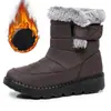 Botas de Nieve Altas de Gran Tamaño Transfronterizas Populares en Temu de Terciopelo Engrosado Zapatos de Algodón para Hombres y Mujeres, Botas de Algodón Cálidas de Invierno para Mujeres